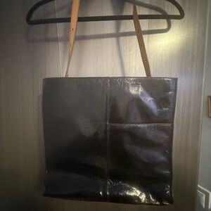 HOBO brand black leather tote